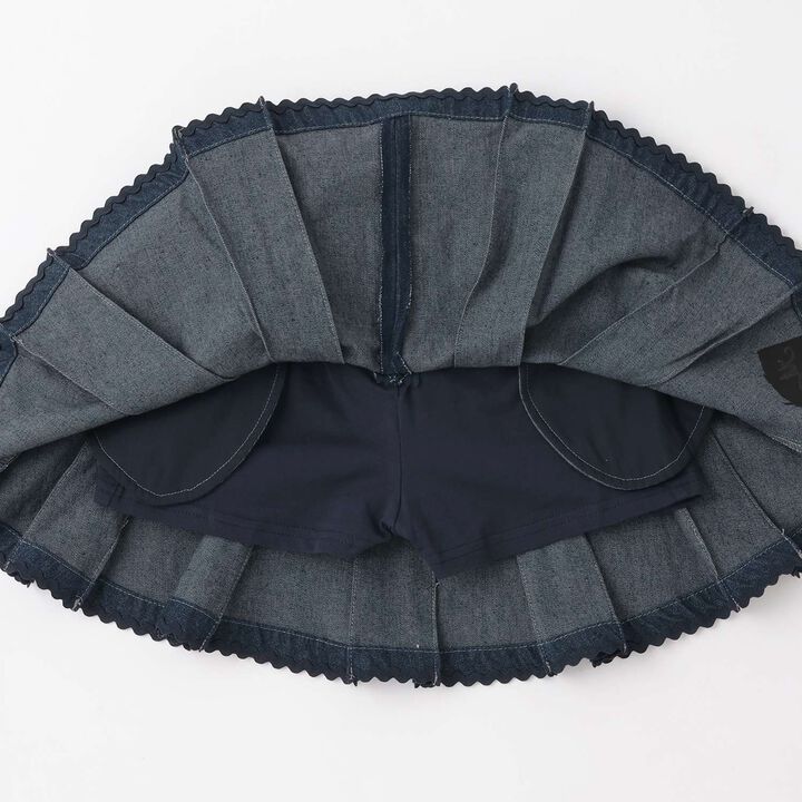 [Restock of Popular Item] Detachable Pocket Skirt with Zipper Front,Sax blue, medium image number 8