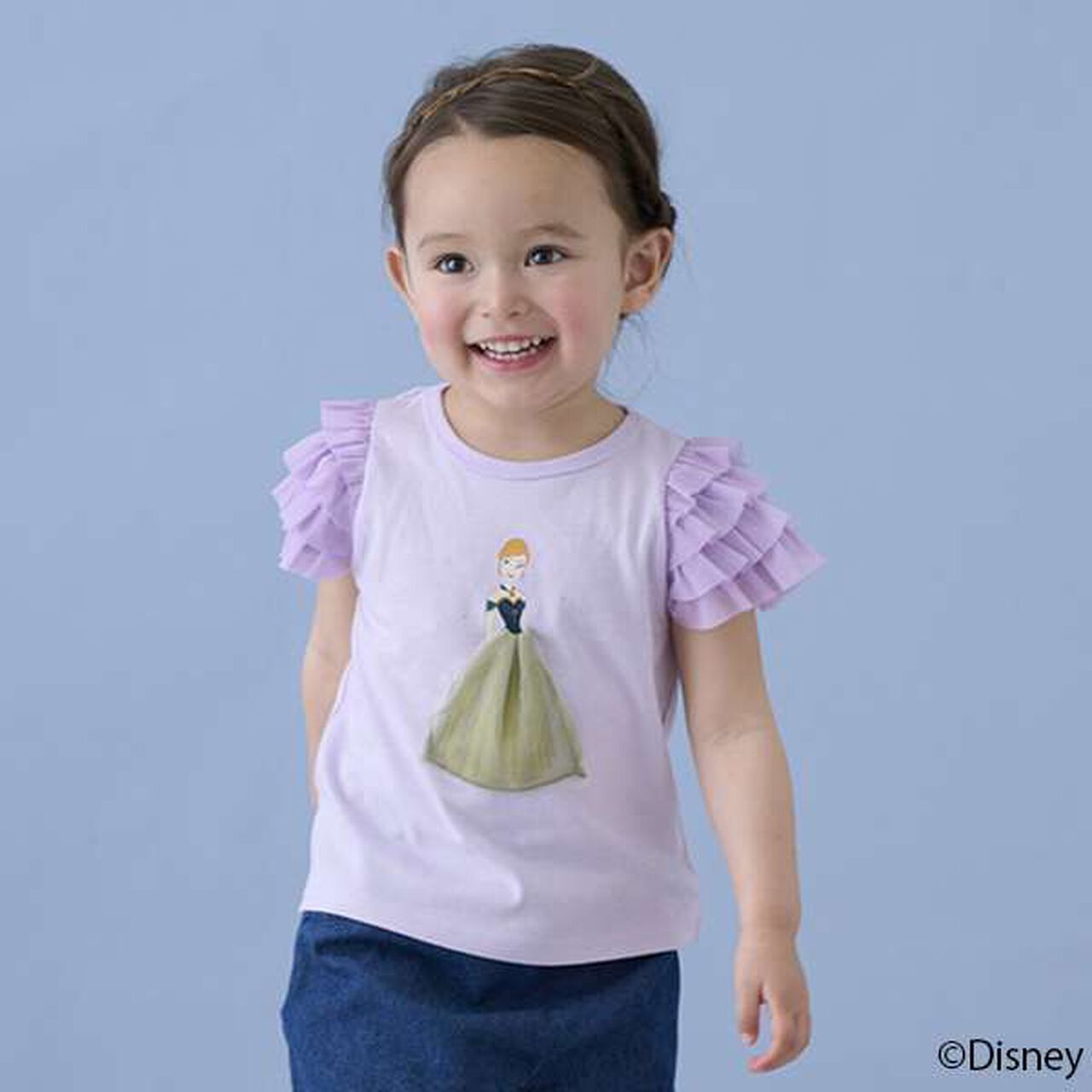 [Disney] Tulle Sleeve Graphic T-Shirt,Emerald green, large image number 11