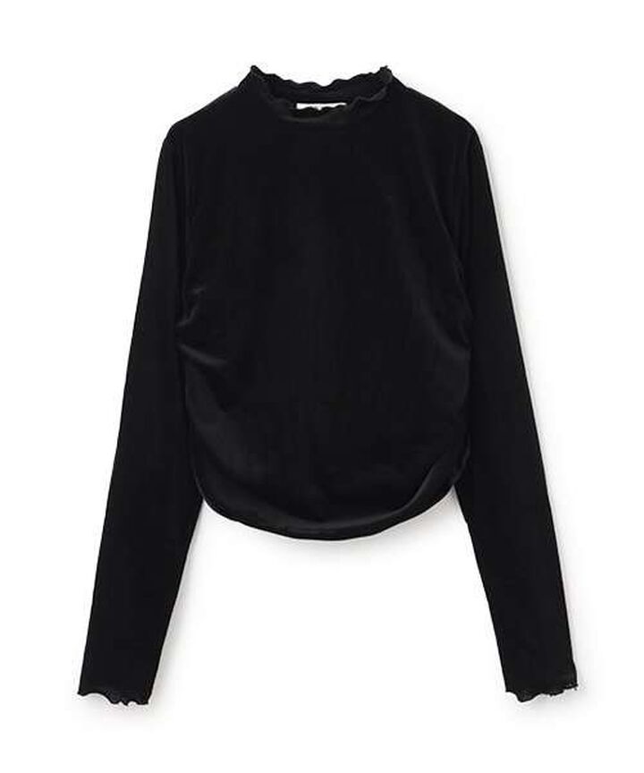 Sheer Velour Top,Black, medium image number 14