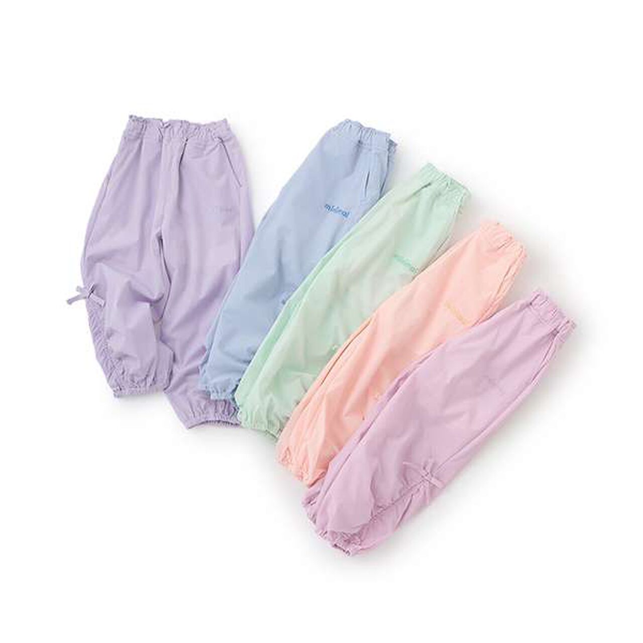 Water-Repellent Drawstring Pants,Lavender, large image number 3