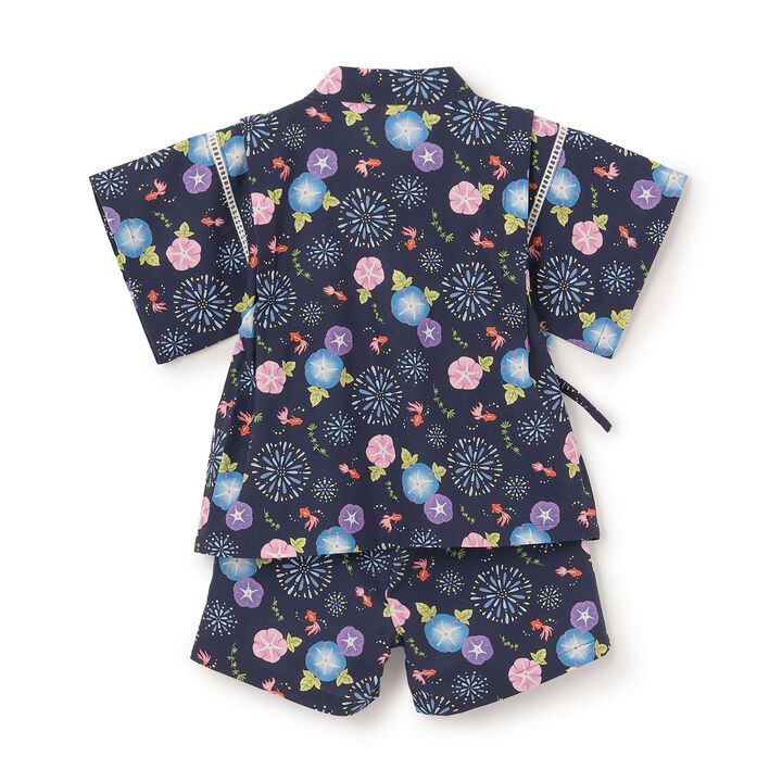 [Web Exclusive] GIRLS All-Over Pattern Jinbei,Navy, medium image number 6