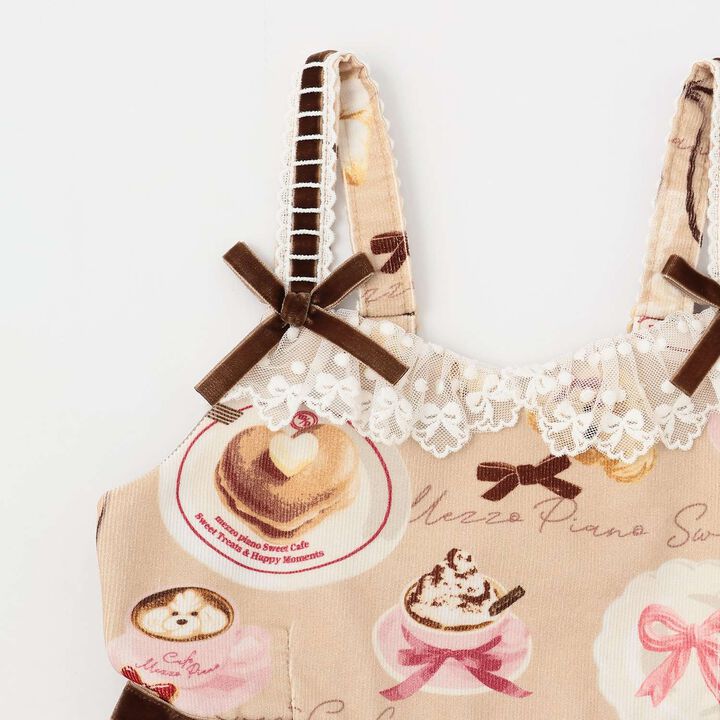 Café Pattern Camisole Dress,Pink, medium image number 3