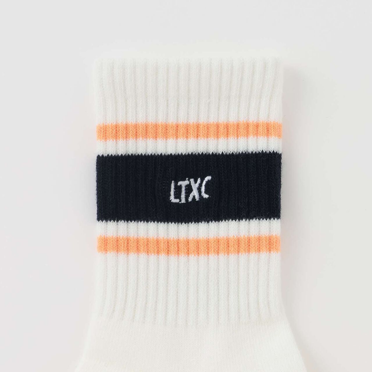 [LTXC] Multi Line Crew Socks,Black, large image number 1