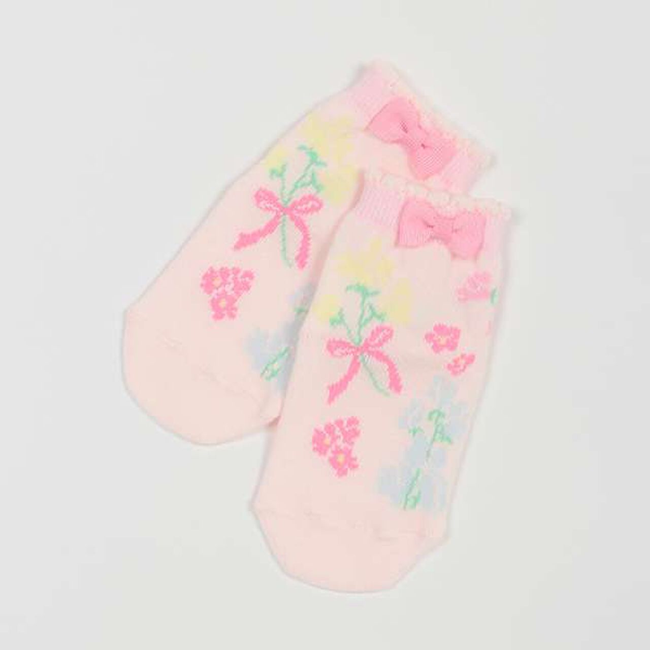 Sweet Pea Pattern Socks [Made in Japan],Light pink, large image number 0