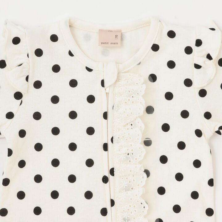 Lace Frill Coverall,Yellow, medium image number 2