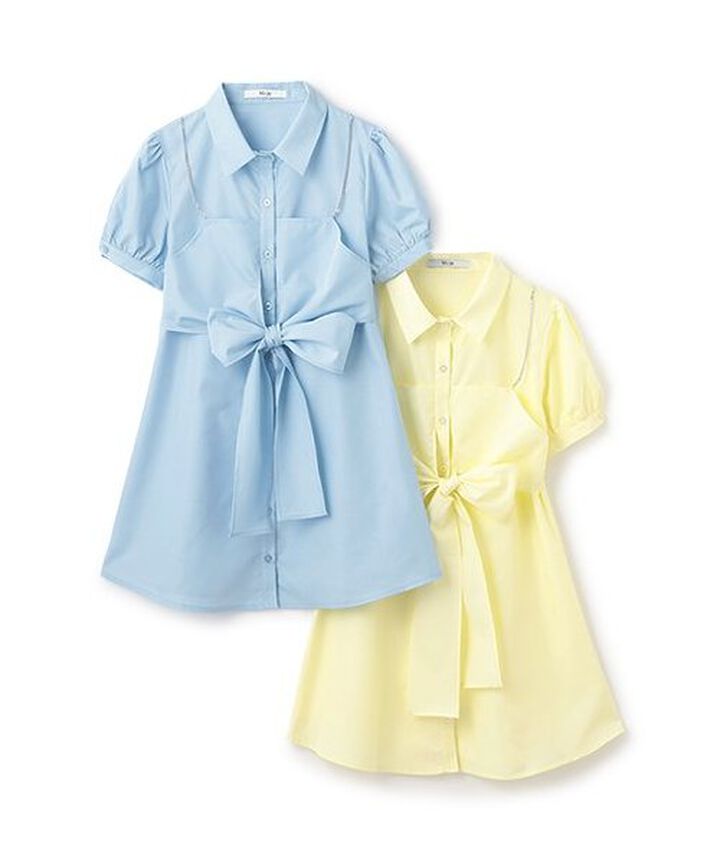 Shirt Dress with Bustier,Light blue, medium image number 11