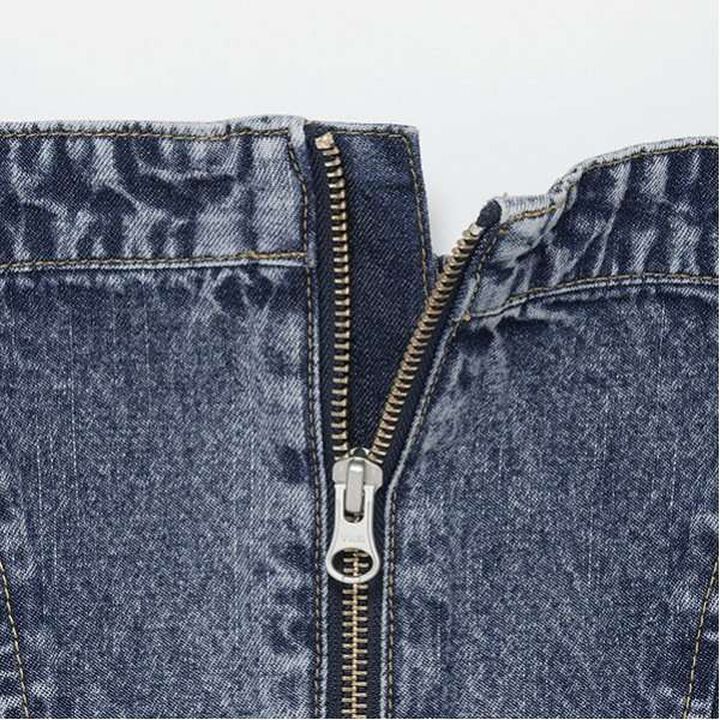 [LTXC] Denim Bustier Outfit Set,Blue, medium image number 15