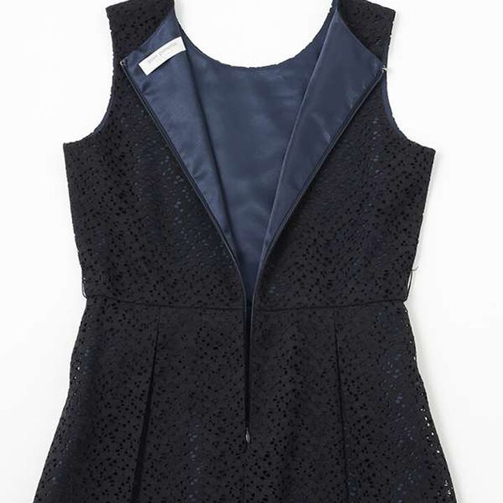Sleeveless Dress with Pannier,Navy, medium image number 10