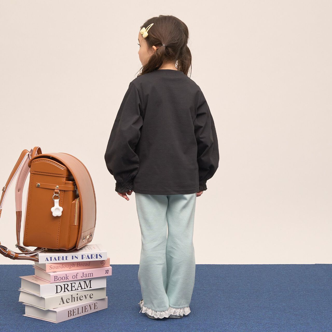 [Quick-Dry UV Non-Crumbling] Muteki T Logo Embroidery Shirred Sleeve Top,Yellow green, large image number 30