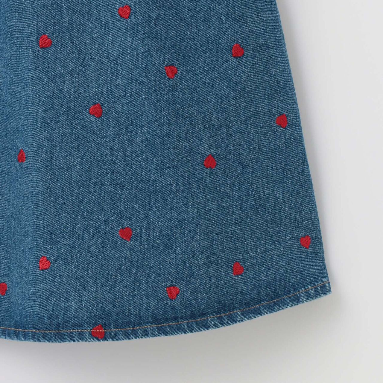 [Tomodeni] Assorted Embroidered All-Over Pattern Flare One-Piece Dress,Blue, large image number 8