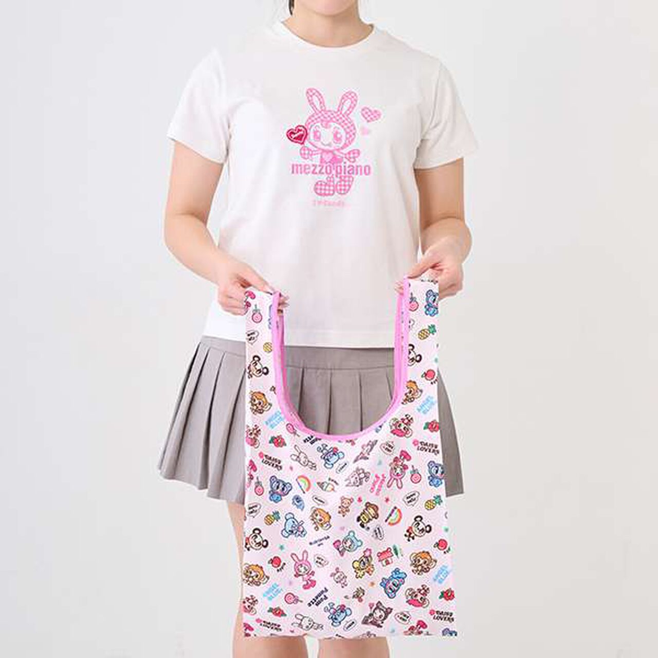 Narumiya Characters Eco Bag,Pink, large image number 5