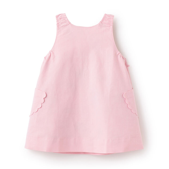 All-Over Pattern Lawn &times; Chambray Reversible Jumper Skirt,Blue, medium image number 4