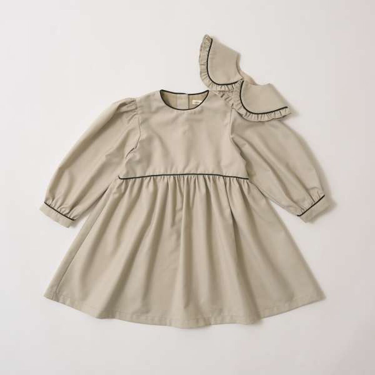 Removable Collar Occasion One-Piece Dress,Gray, large image number 14