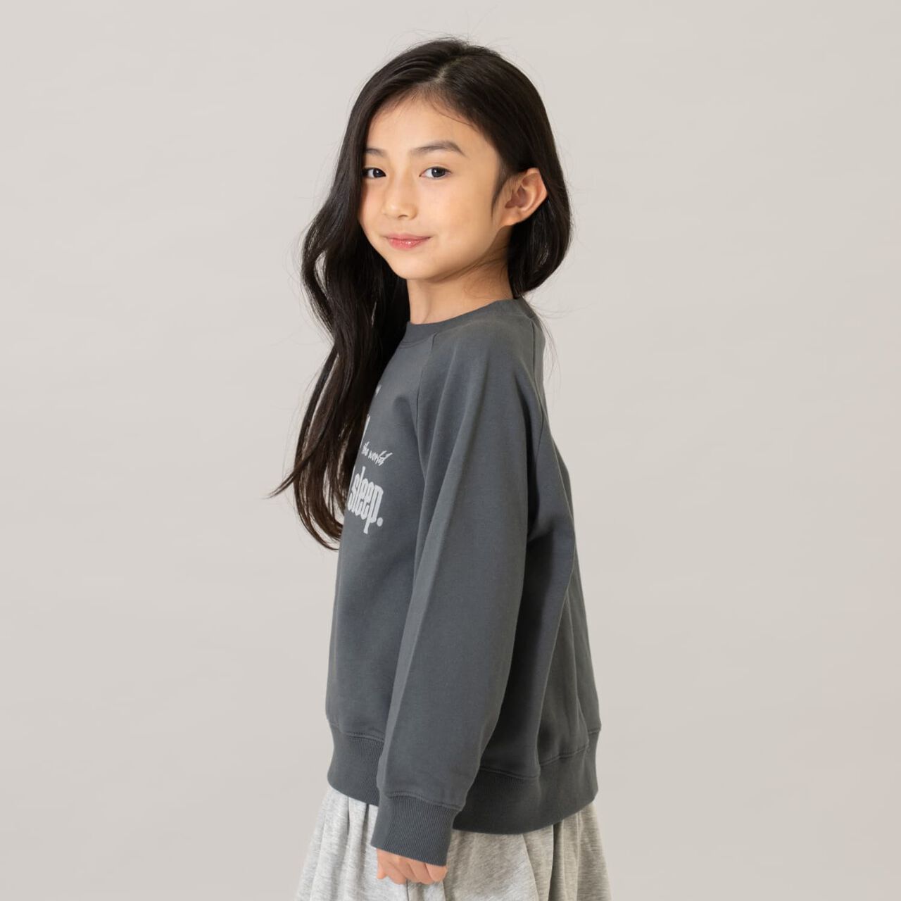 [365D.] [Matching with Dad] Raglan Sweatshirt Assortment Logo Pullover,Charcoal gray, large image number 10