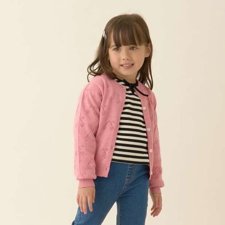 Cherry Pattern Knit Cardigan,Navy, medium image number 19