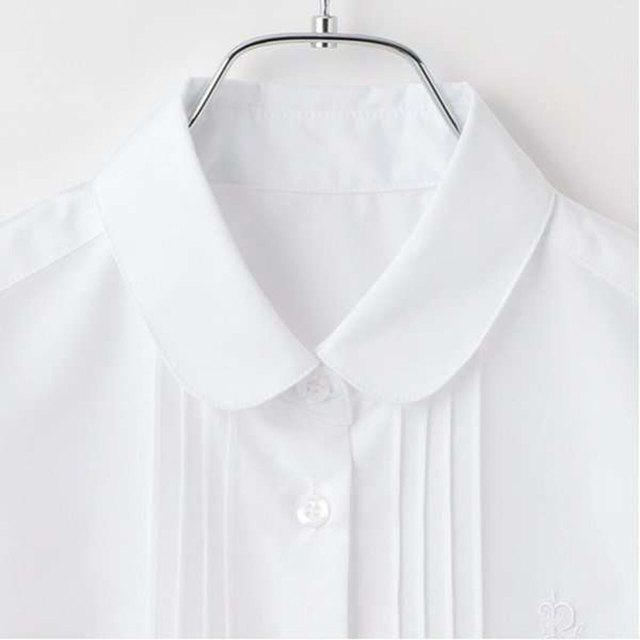 Wrinkle-Resistant Round Collar Long-Sleeve Shirt,, large image number 4