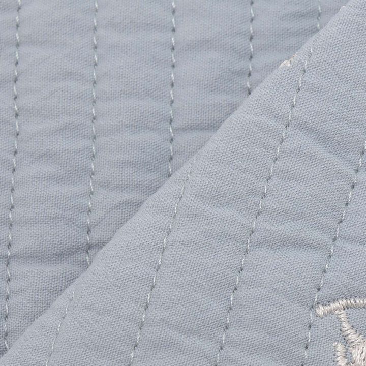 Quilted Embroidered Drool Cover,Light pink, medium image number 4