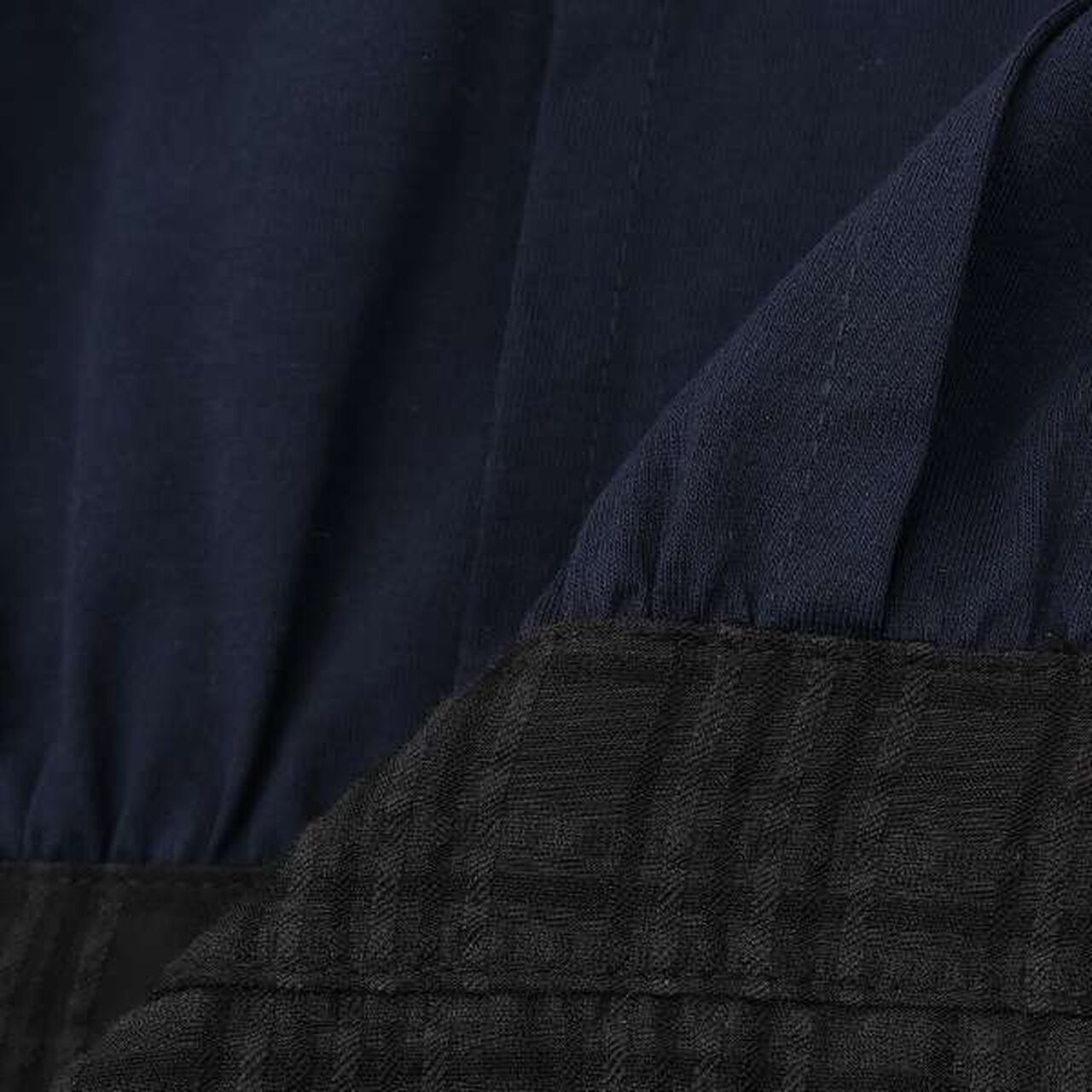 Sheer Check Docking Dress,Navy, large image number 5