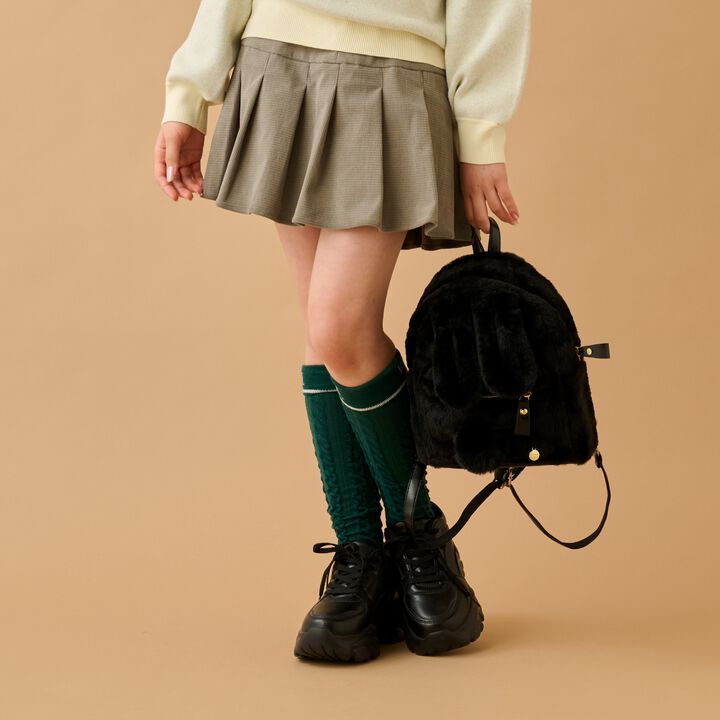 Tuck Tiered Skirt,Gray, medium image number 0