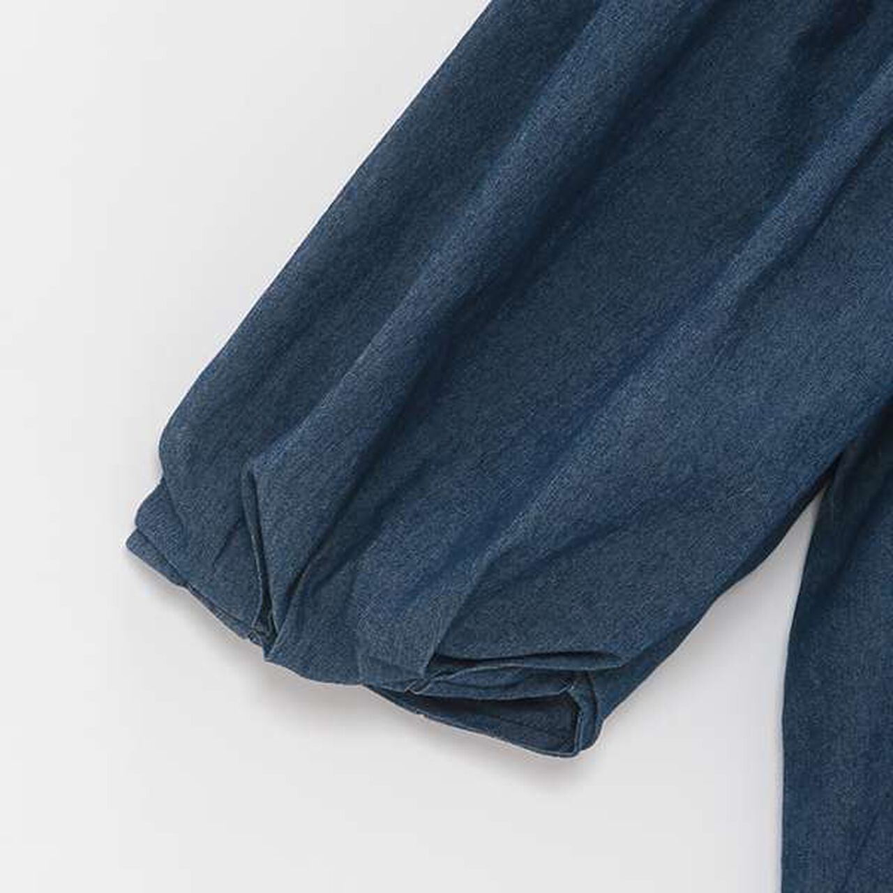 [LADIES] Balloon Sleeve Denim Tunic,Off white, large image number 3