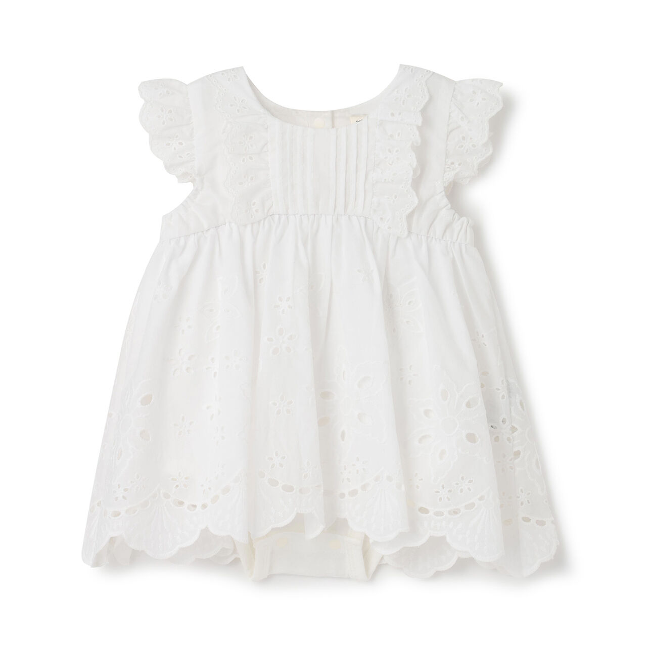 [Link] Overlace One-Piece Romper,Pearl white, large image number 0