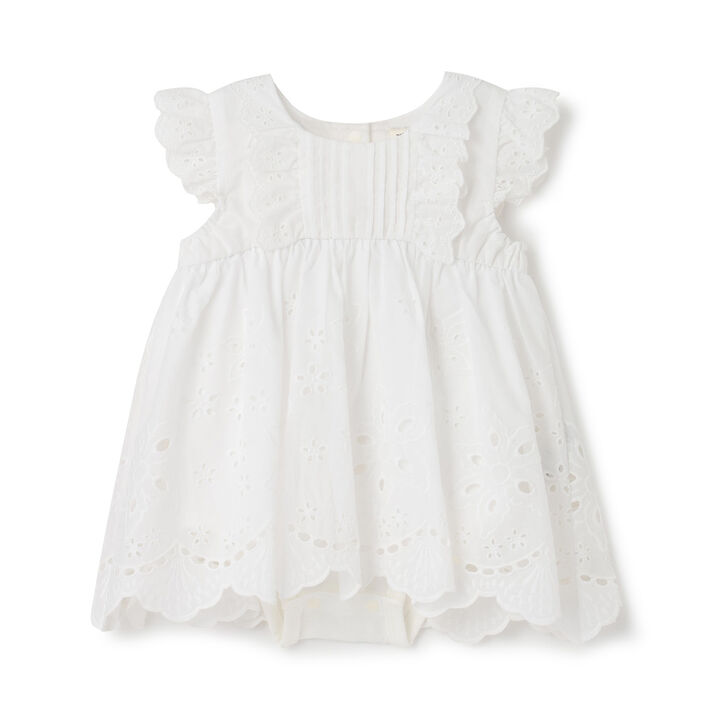 [Link] Overlace One-Piece Romper,Pearl white, medium image number 0