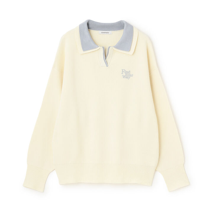[Arael] Double Collar Skipper Knitwear,Yellow, medium image number 10