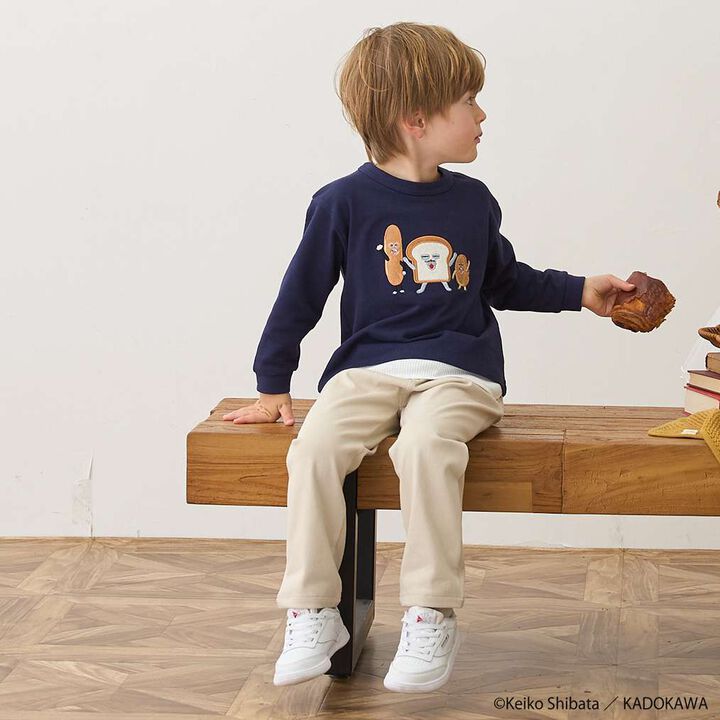 [Bread Thief] Appliqu&eacute; Long-Sleeve T-Shirt,Off white, medium image number 5