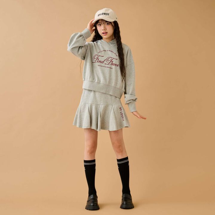 Hoodie & Skirt Set,Medium gray, medium image number 0