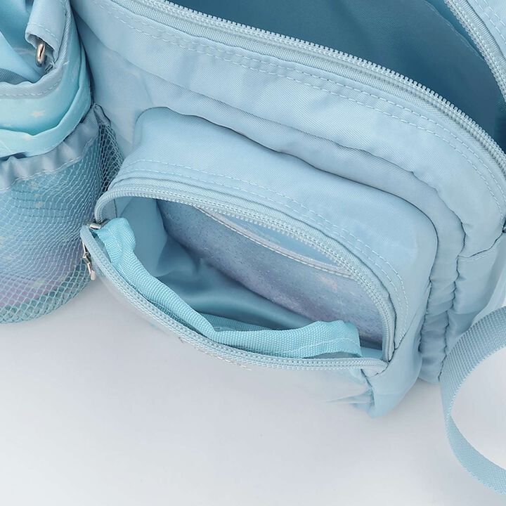 Zodiac & Music Note Pattern Shoulder Bag with Bottle Holder,Light blue, medium image number 10