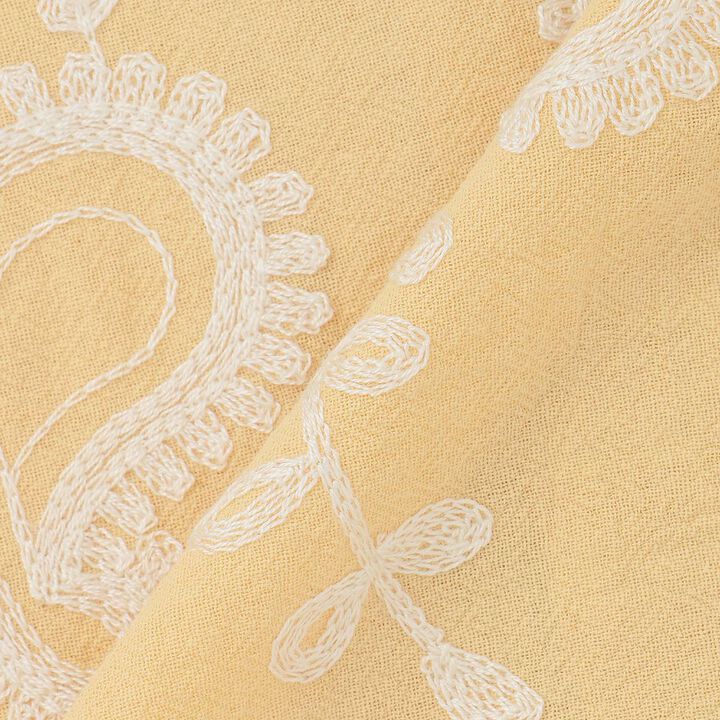 連結款佩斯利刺繡開領襯衫,奶油色, medium image number 12
