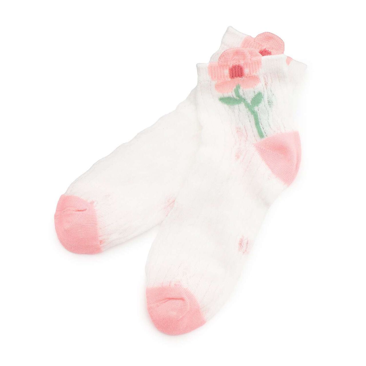 Spring Crew Socks,Yellow green, large image number 2