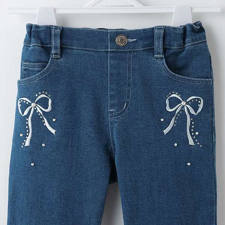 Stretch Denim Long Pants,Blue, medium image number 2