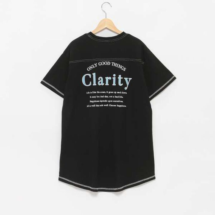 Functional Material Back Print T One-Piece Dress,Emerald green, medium image number 11