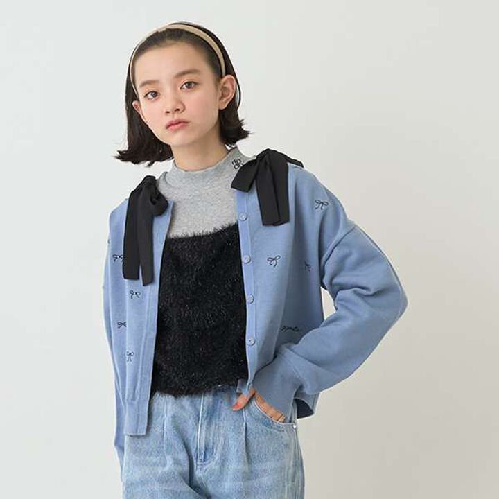 Shaggy Camisole + Ribbed Top Set,Blue, medium image number 6