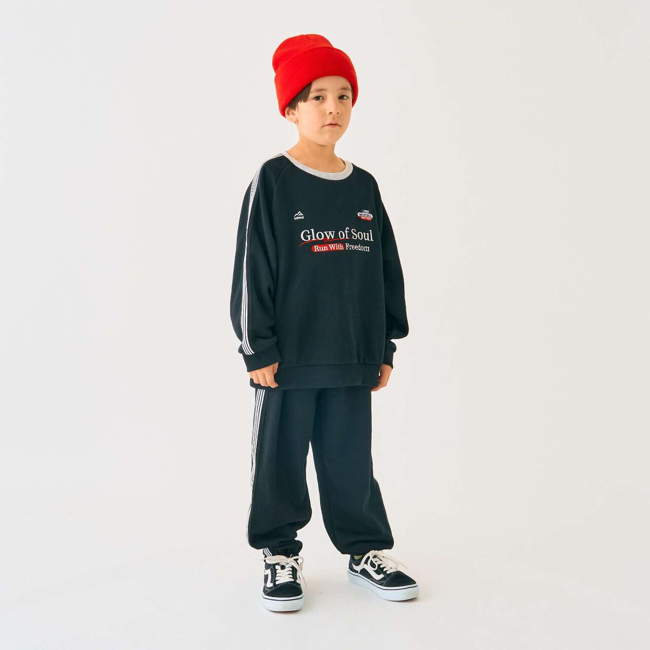 Sleeve Line Sweatshirt [Coordinatable Setup],Black, large image number 14