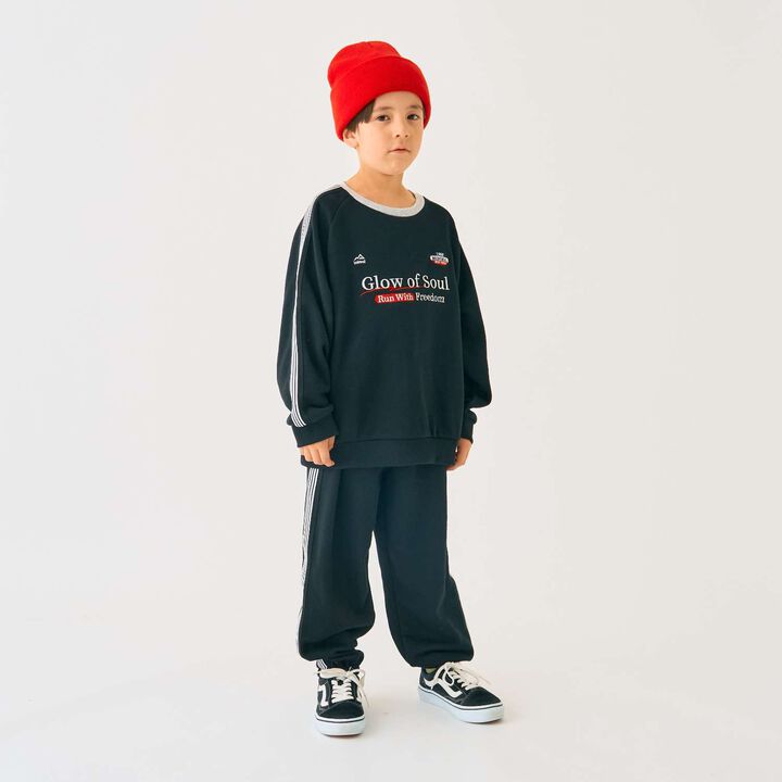Sleeve Line Sweatshirt [Coordinatable Setup],Black, medium image number 14
