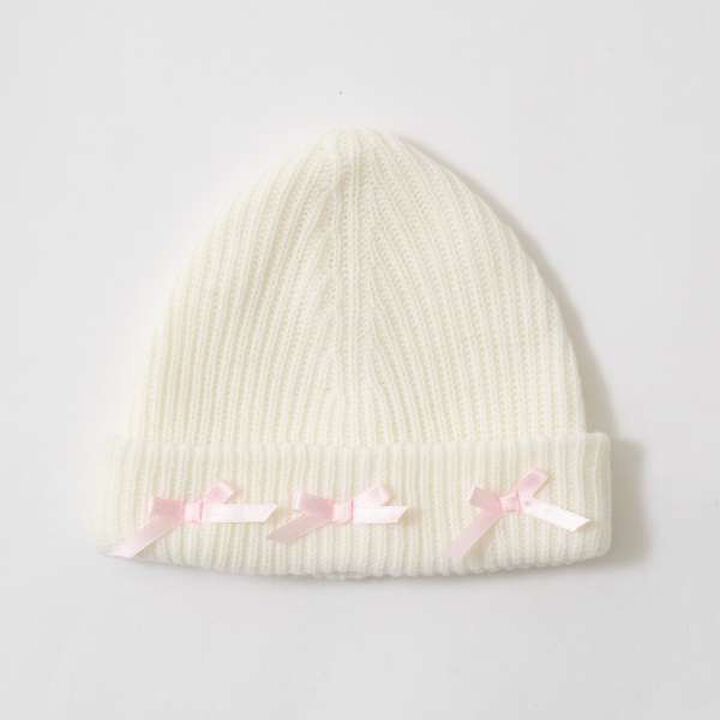 Ribbon Flower Assortment Knit Cap,Sax blue, medium image number 14