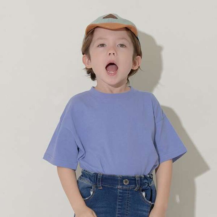 Non-Deforming Soft Cotton Hem Slit Simple Big T-Shirt,Charcoal gray, medium image number 25