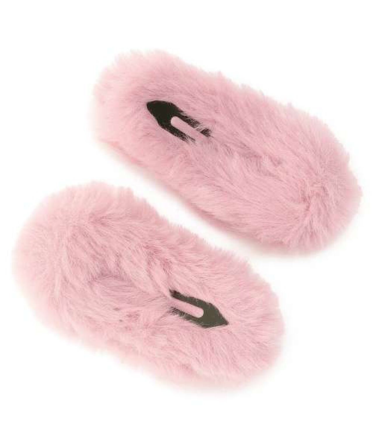 Berie-chan Fluffy Hair Clips,Ivory, large image number 1