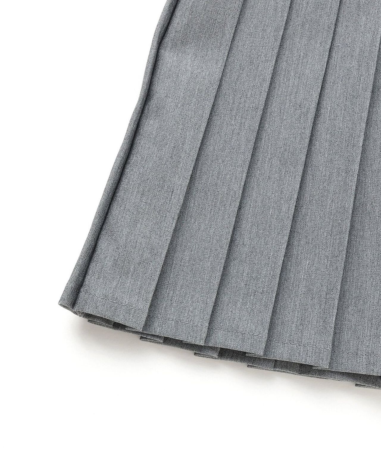 Logo Plate Pleated Skirt [Korean Fashion],Gray, large image number 10