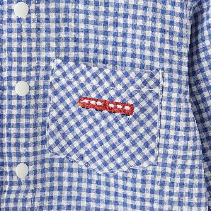 Train Band Collar Long-Sleeve Shirt,Gray, medium image number 3