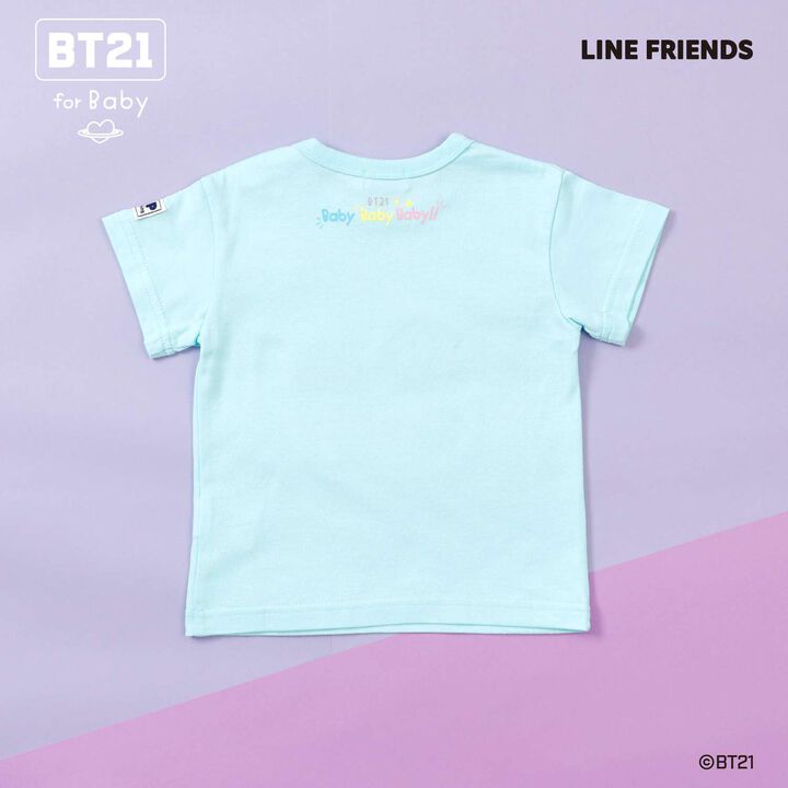 [BT21] Appliqu&eacute; Short Sleeve T-Shirt,Blue, medium image number 9