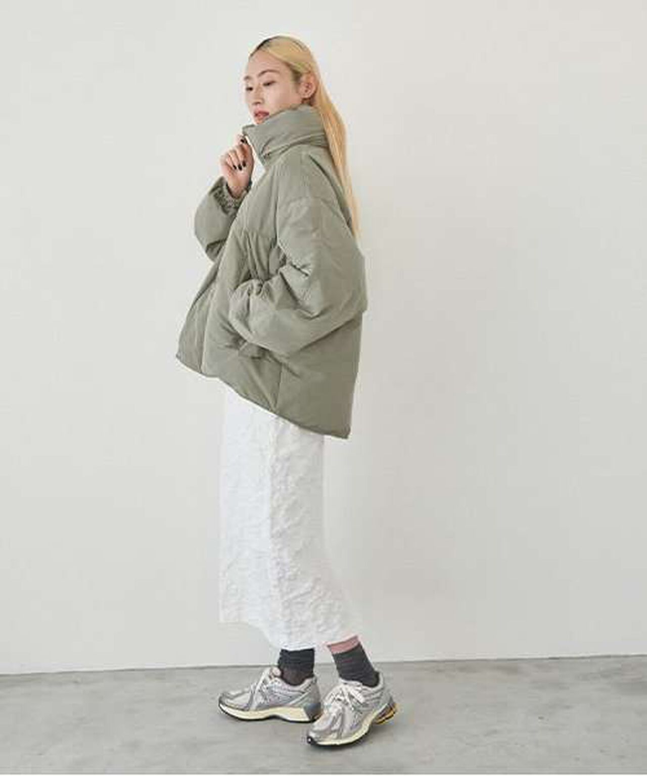 Floral Jacquard Tight Skirt,Off white, large image number 9