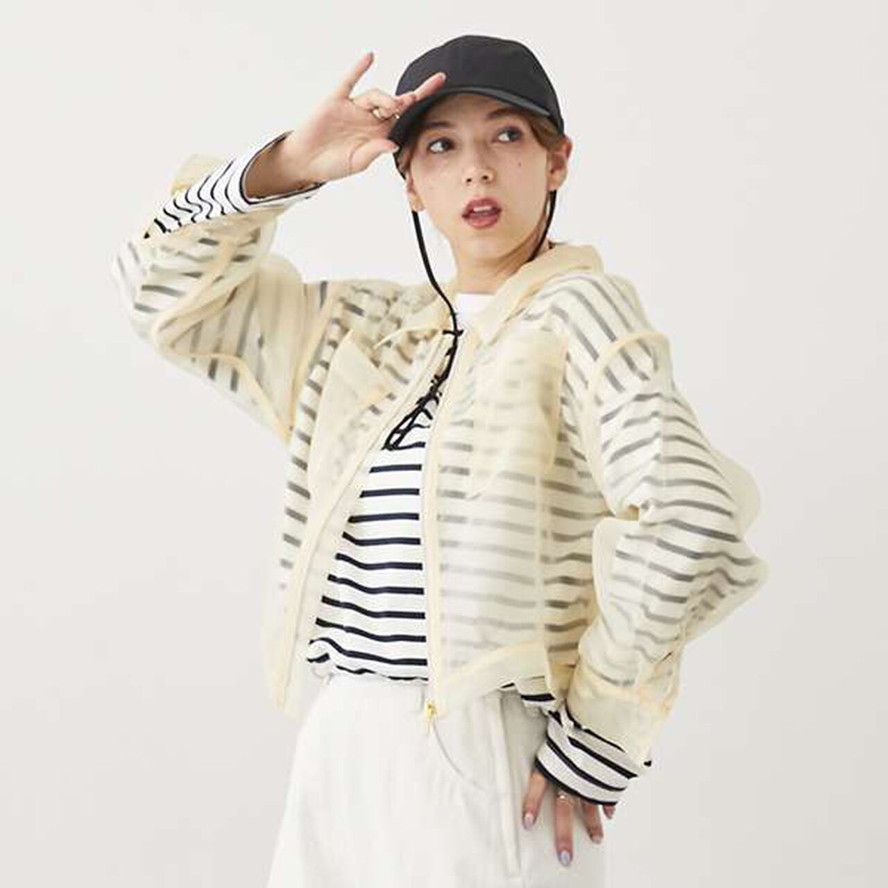 [LADIES] Sheer Shirt Jacket,White, large image number 19