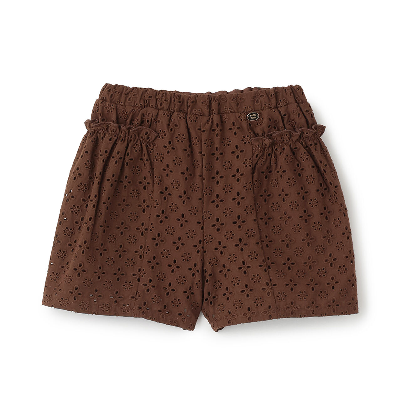 Side Gathered Lace Shorts,Orange, large image number 13