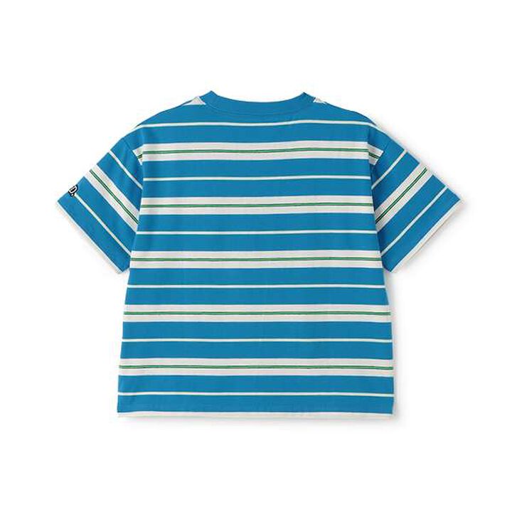 [100% Cotton 365D.] Assorted Stripe Wide Half T-Shirt,Emerald green, medium image number 17