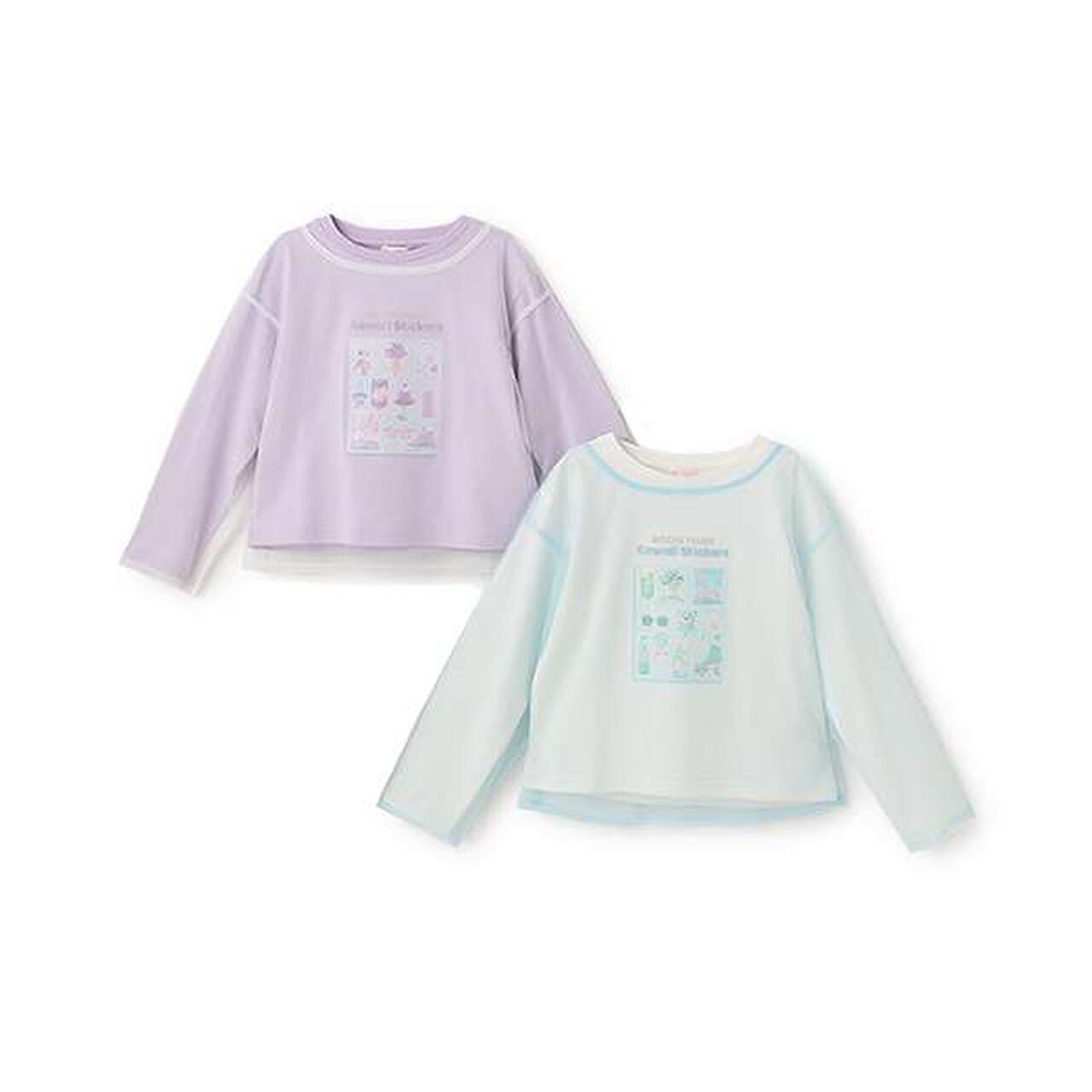 Tulle Layered Long-Sleeve T-Shirt,Off white, large image number 3