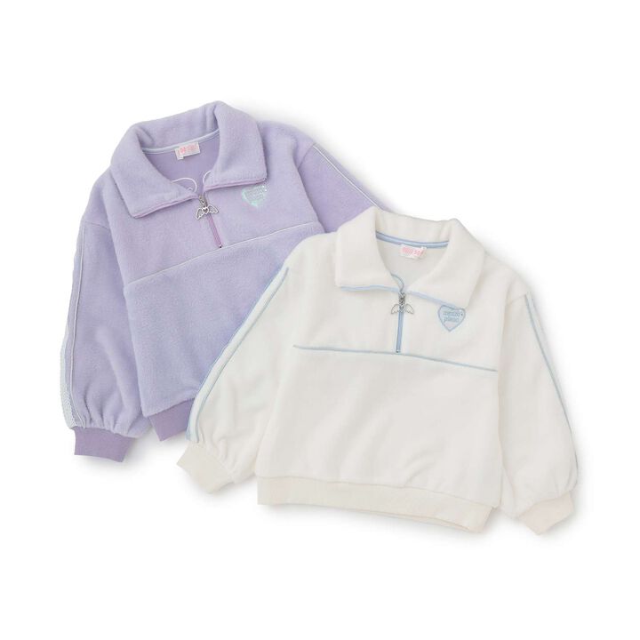 [Popular Item Restocked] [Not Available at Physical Stores] Lame Piping Half-Zip Pullover,Lavender, medium image number 7