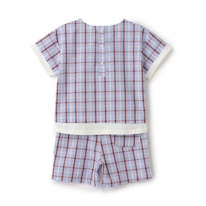 [Fujimoto Miki Collaboration] Boys Checkered Outfit Set,Pearl white, medium image number 7
